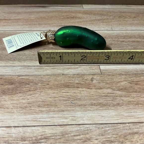 Old World Christmas Sweet Pickle Tree Ornament Glass Hanging Gherkin Dill Food - Picture 3 of 7